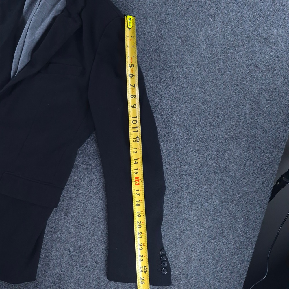 Banana Republic Mens 40 Tailored Fit Black Cotton Blazer Sport Coat Jacket - Picture 8 of 14